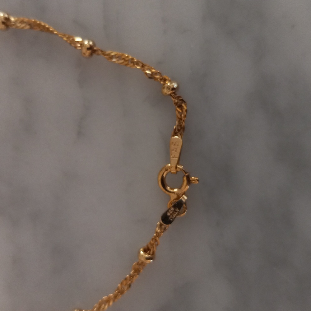 Gold anklet - Picture 2 of 5